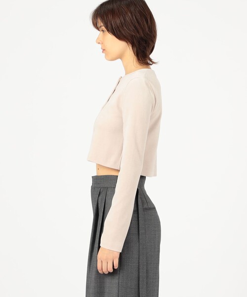 BACCA（バッカ）の「ヘビーベロア ショートカーディガン（カーディガン/ボレロ・レディース・ブラック/ライトベージュ・S）」の10枚目の写真