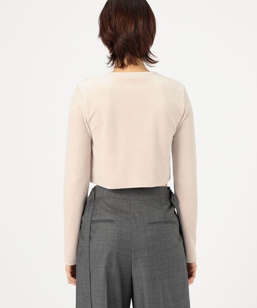 BACCA（バッカ）の「ヘビーベロア ショートカーディガン（カーディガン/ボレロ・レディース・ブラック/ライトベージュ・S）」の13枚目の写真