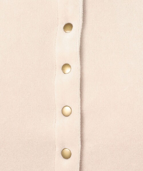 BACCA（バッカ）の「ヘビーベロア ショートカーディガン（カーディガン/ボレロ・レディース・ブラック/ライトベージュ・S）」の7枚目の写真