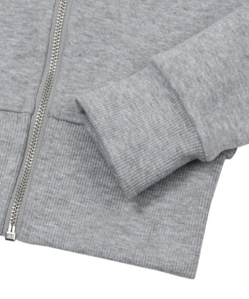 MUCENT(ムセント)の「A'GEM/9 × .kom 『MUCENT/ムーセント』 ZINEW SET UP SLIM FIT CROP HOOD ZIP-UP/スリムフィットクロップジップアップパーカー(パーカー・レディース・グレー/ブラック/ホワイト・FREE)」の15枚目の写真