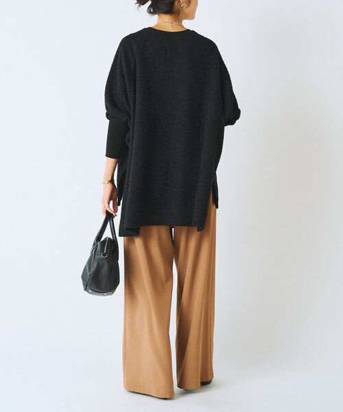 BEARDSLEY(ビアズリー)の「フリンジヤーンビッグプルオーバー(ニット/セーター・レディース・アイボリー/ブラック・FREE)」の4枚目の写真