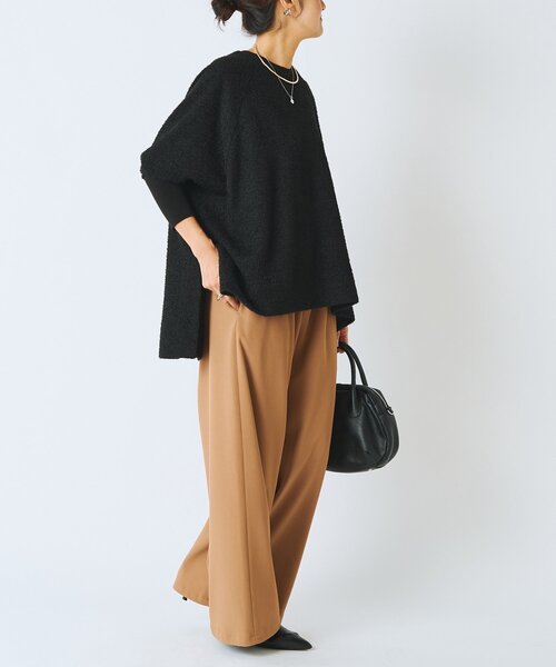 BEARDSLEY(ビアズリー)の「フリンジヤーンビッグプルオーバー(ニット/セーター・レディース・アイボリー/ブラック・FREE)」の5枚目の写真