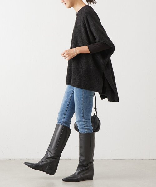 BEARDSLEY(ビアズリー)の「フリンジヤーンビッグプルオーバー(ニット/セーター・レディース・アイボリー/ブラック・FREE)」の9枚目の写真