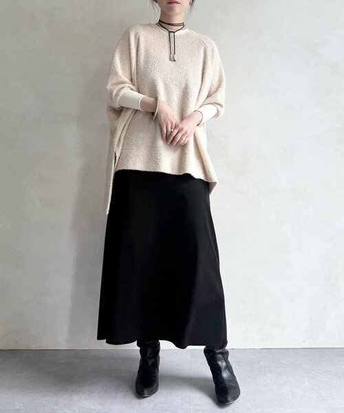 BEARDSLEY(ビアズリー)の「フリンジヤーンビッグプルオーバー(ニット/セーター・レディース・アイボリー/ブラック・FREE)」の15枚目の写真