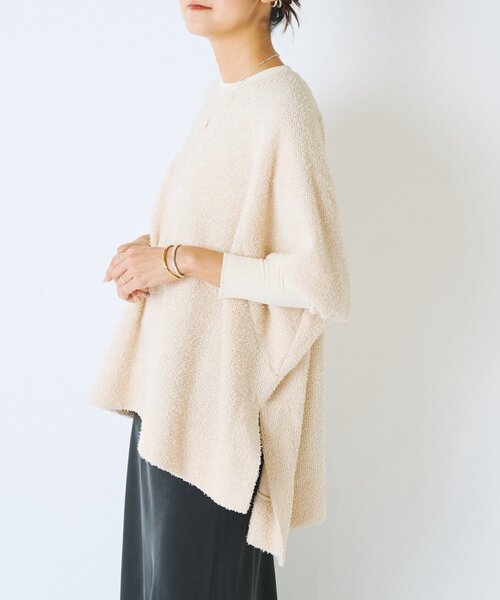 BEARDSLEY(ビアズリー)の「フリンジヤーンビッグプルオーバー(ニット/セーター・レディース・アイボリー/ブラック・FREE)」の17枚目の写真