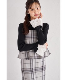 【ZOZO限定】カットフラワーレースカフスニットトップス