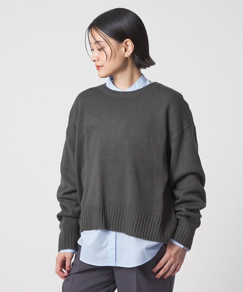 A DAY IN THE LIFE UNITED ARROWS(アデイインザライフユナイテッドアローズ)の「バルキーアクリル ニット+シャツ ‐ウォッシャブル‐<A DAY IN THE LIFE>(ニット/セーター・レディース・その他1/ベージュ/ダークグレー/ターコイズブルー系・FREE)」の11枚目の写真
