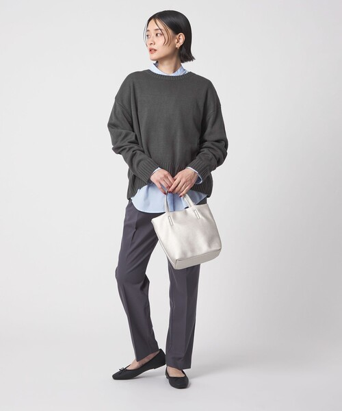 A DAY IN THE LIFE UNITED ARROWS(アデイインザライフユナイテッドアローズ)の「バルキーアクリル ニット+シャツ ‐ウォッシャブル‐<A DAY IN THE LIFE>(ニット/セーター・レディース・その他1/ベージュ/ダークグレー/ターコイズブルー系・FREE)」の12枚目の写真