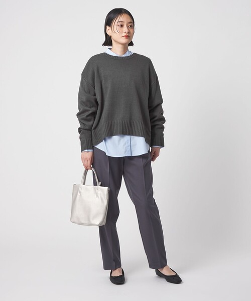 A DAY IN THE LIFE UNITED ARROWS(アデイインザライフユナイテッドアローズ)の「バルキーアクリル ニット+シャツ ‐ウォッシャブル‐<A DAY IN THE LIFE>(ニット/セーター・レディース・その他1/ベージュ/ダークグレー/ターコイズブルー系・FREE)」の13枚目の写真