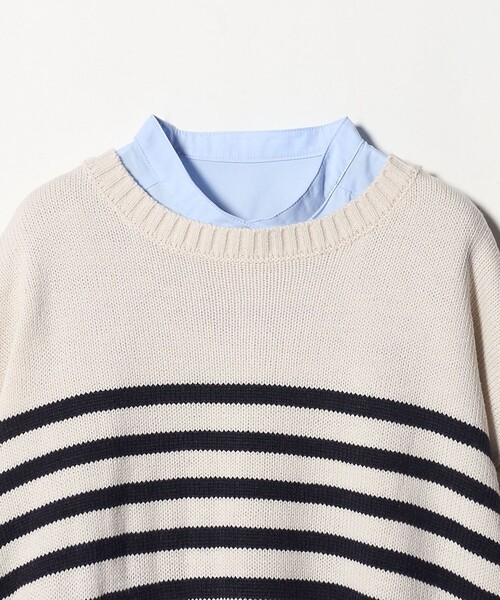 A DAY IN THE LIFE UNITED ARROWS(アデイインザライフユナイテッドアローズ)の「バルキーアクリル ニット+シャツ ‐ウォッシャブル‐<A DAY IN THE LIFE>(ニット/セーター・レディース・その他1/ベージュ/ダークグレー/ターコイズブルー系・FREE)」の5枚目の写真