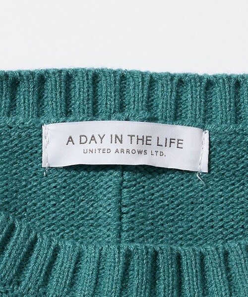 A DAY IN THE LIFE UNITED ARROWS(アデイインザライフユナイテッドアローズ)の「バルキーアクリル ニット+シャツ ‐ウォッシャブル‐<A DAY IN THE LIFE>(ニット/セーター・レディース・その他1/ベージュ/ダークグレー/ターコイズブルー系・FREE)」の9枚目の写真