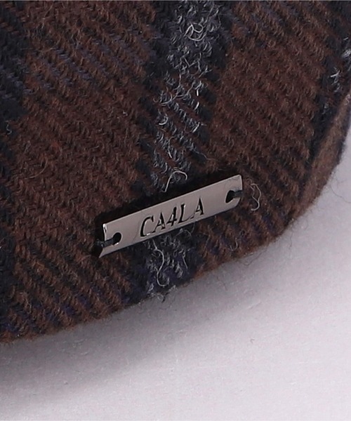 CA4LA(カシラ)の「CHEKCHEK CASQUETTE(キャスケット・メンズ・ブラウン/グレー・ONESIZE)」の7枚目の写真