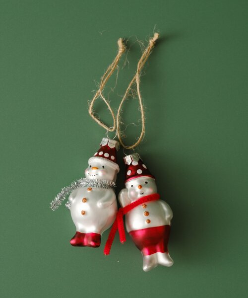 セール】クリスマス ガラスオーナメント4点セット（インテリア雑貨