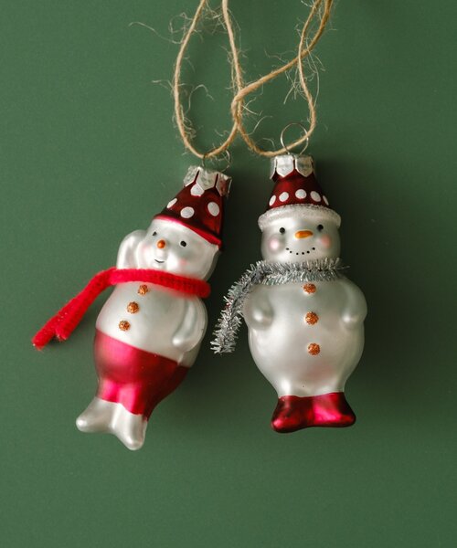 セール】クリスマス ガラスオーナメント4点セット（インテリア雑貨