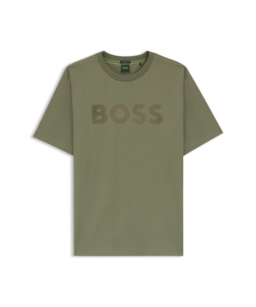 BOSS(ボス)の「リラックスフィットTシャツ ストレッチコットン トーナルロゴ(Tシャツ/カットソー・メンズ・カーキ/ダークブルー・S/XL/L/M/XXL)」の6枚目の写真