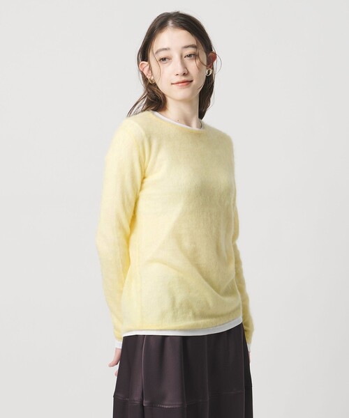 モヘヤクルーネックニット セール】モヘヤ クルーネック ニット（ニット/セーター）｜UNITED