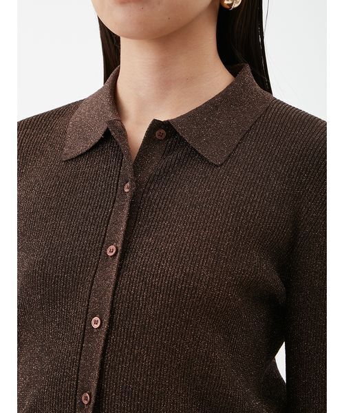 Mila Owen（ミラオーウェン）の「【セットアイテム】ポロ衿ニットタックフレアスカートコーデSET（ワンピース・レディース・ブラック/ブラウン/チェック・0/1）」の18枚目の写真