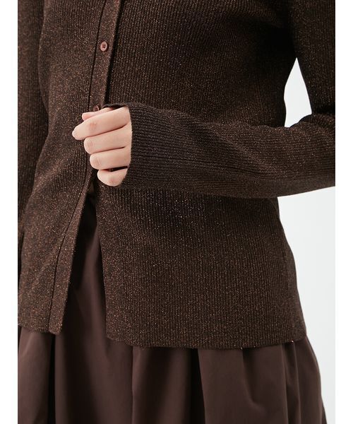 Mila Owen（ミラオーウェン）の「【セットアイテム】ポロ衿ニットタックフレアスカートコーデSET（ワンピース・レディース・ブラック/ブラウン/チェック・0/1）」の17枚目の写真