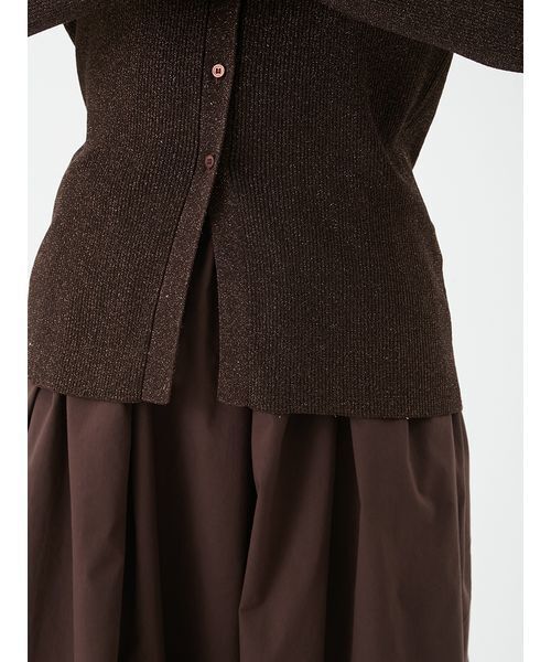 Mila Owen（ミラオーウェン）の「【セットアイテム】ポロ衿ニットタックフレアスカートコーデSET（ワンピース・レディース・ブラック/ブラウン/チェック・0/1）」の16枚目の写真