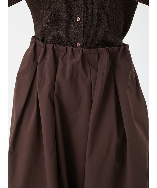 Mila Owen（ミラオーウェン）の「【セットアイテム】ポロ衿ニットタックフレアスカートコーデSET（ワンピース・レディース・ブラック/ブラウン/チェック・0/1）」の15枚目の写真