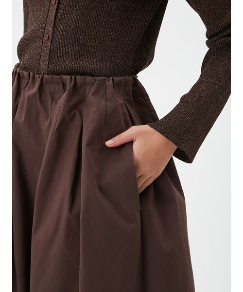 セットアイテム】ポロ衿ニットタックフレアスカートコーデSET