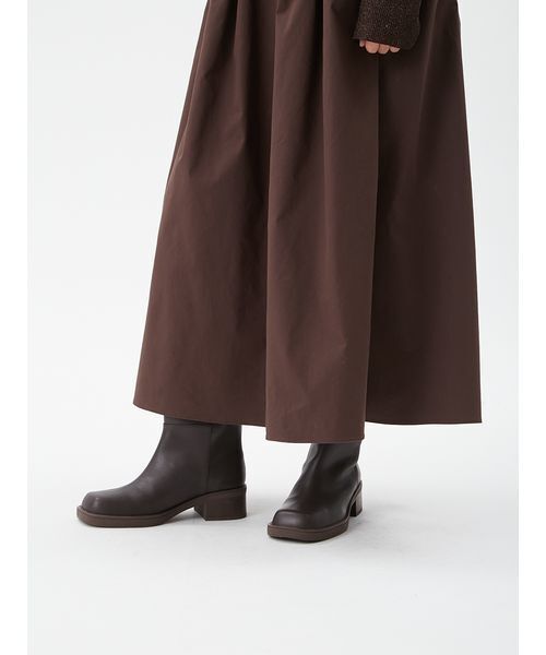 Mila Owen（ミラオーウェン）の「【セットアイテム】ポロ衿ニットタックフレアスカートコーデSET（ワンピース・レディース・ブラック/ブラウン/チェック・0/1）」の13枚目の写真