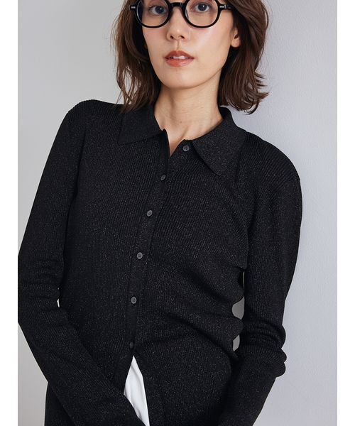 Mila Owen（ミラオーウェン）の「【セットアイテム】ポロ衿ニットタックフレアスカートコーデSET（ワンピース・レディース・ブラック/ブラウン/チェック・0/1）」の7枚目の写真