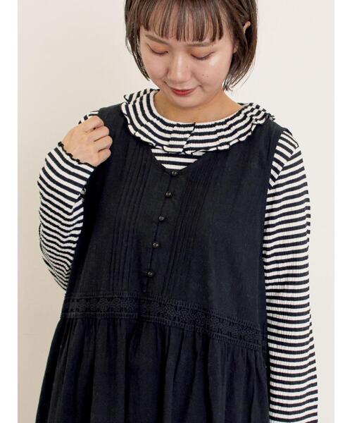 Samansa Mos2（サマンサ モスモス）の「【S/Mサイズ】レースティアードノースリーブワンピース（ワンピース・レディース・キナリ/レッド/ブラック・S/M）」の8枚目の写真