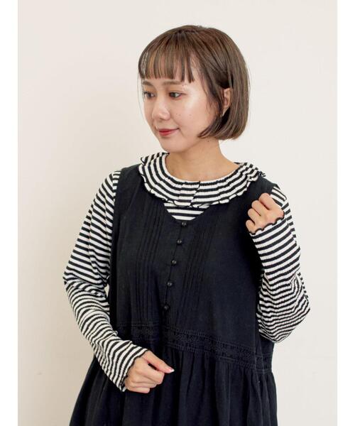 Samansa Mos2（サマンサ モスモス）の「【S/Mサイズ】レースティアードノースリーブワンピース（ワンピース・レディース・キナリ/レッド/ブラック・S/M）」の9枚目の写真