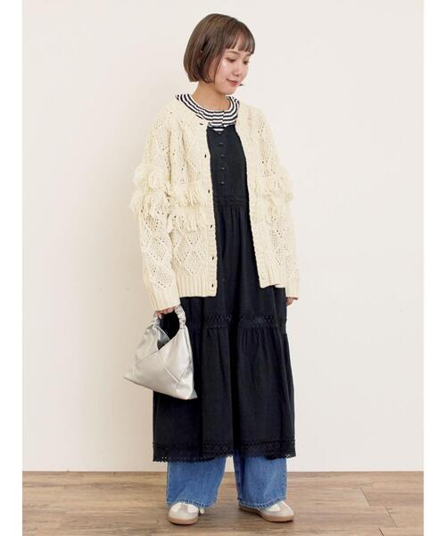 Samansa Mos2（サマンサ モスモス）の「【S/Mサイズ】レースティアードノースリーブワンピース（ワンピース・レディース・キナリ/レッド/ブラック・S/M）」の12枚目の写真