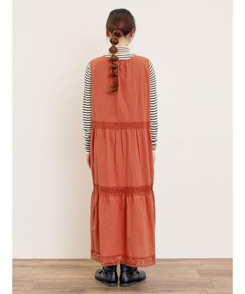 Samansa Mos2（サマンサ モスモス）の「【S/Mサイズ】レースティアードノースリーブワンピース（ワンピース・レディース・キナリ/レッド/ブラック・S/M）」の17枚目の写真