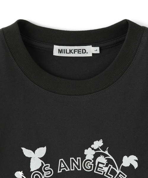 MILKFED.（ミルクフェド）の「WATERCOLOR STRAWBERRY WIDE S/S TEE（Tシャツ/カットソー・レディース・オフホワイト/ライトピンク/チャコール・L/M）」の16枚目の写真