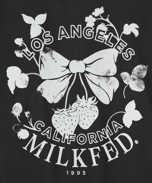 MILKFED.（ミルクフェド）の「WATERCOLOR STRAWBERRY WIDE S/S TEE（Tシャツ/カットソー・レディース・オフホワイト/ライトピンク/チャコール・L/M）」の17枚目の写真