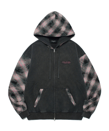WKNDRS（ウィーキャンドース）の「CHECKERED ZIPUP HOODIE (CHARCOAL)（パーカー）」
