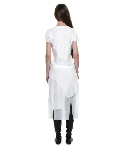 PARTIMENTO WOMEN(パルティメントウィメン)の「レギュラーパフショートスリーブTシャツ_ホワイト(Tシャツ/カットソー・レディース・その他・SMALL/MEDIUM)」の4枚目の写真