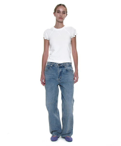 PARTIMENTO WOMEN(パルティメントウィメン)の「レギュラーパフショートスリーブTシャツ_ホワイト(Tシャツ/カットソー・レディース・その他・SMALL/MEDIUM)」の9枚目の写真