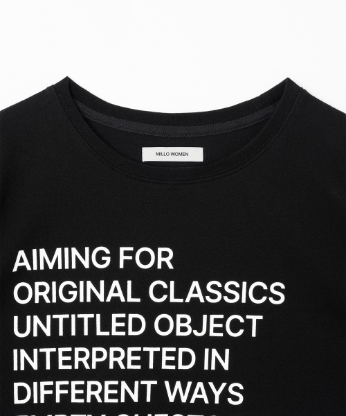 MILLO WOMEN（ミロウーマン）の「レタリングアーカイブTシャツ[ブラック]（Tシャツ/カットソー・レディース・その他・FREE）」の4枚目の写真