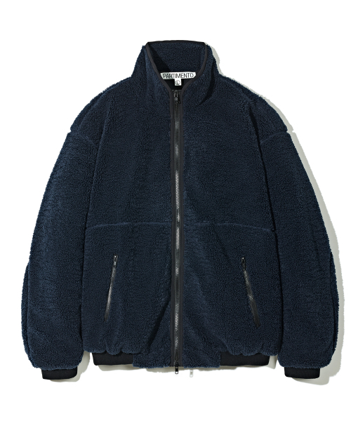 フリースブルゾンジャンパー ネイビー