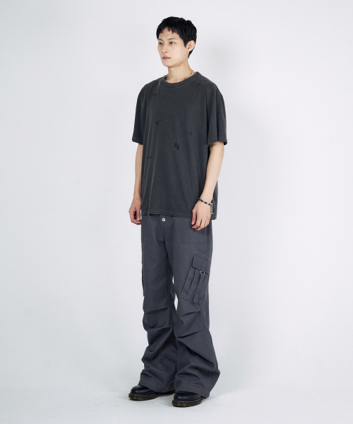 SLOWACID（スローアシッド）の「ボタンフライテックカーゴパンツ[チャコール]（その他パンツ・レディース・その他・MEDIUM/LARGE）」の2枚目の写真