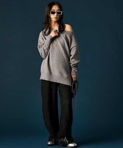 GEVS.(ジェイヴィス)の「ボートネックニットプルオーバー<大きいサイズ有>GEVS.(ニット/セーター・レディース・サックスブルー/グレー・5L/3L/LL/L/M/4L)」の11枚目の写真