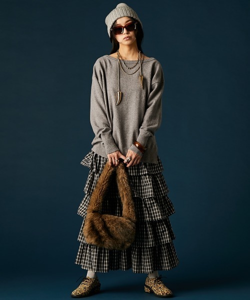 GEVS.(ジェイヴィス)の「ボートネックニットプルオーバー<大きいサイズ有>GEVS.(ニット/セーター・レディース・サックスブルー/グレー・5L/3L/LL/L/M/4L)」の14枚目の写真