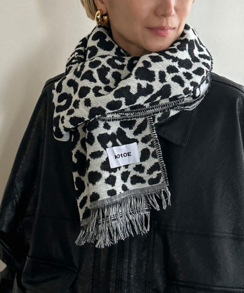 レオパード柄 マフラー ヒョウ柄（マフラー）｜Kotoe（コトエ）の