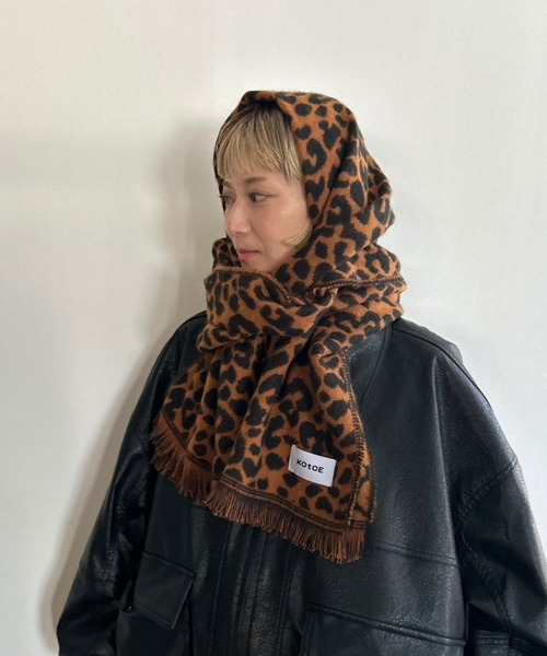 Marni レオパード柄　マフラー セール】ストール レオパード柄 マフラー 春秋冬（マフラー