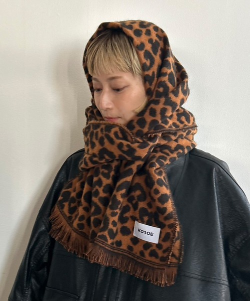 セール】レオパード柄 マフラー ヒョウ柄（マフラー）｜Kotoe（コトエ