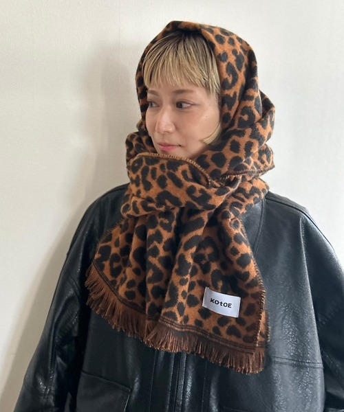 Kotoe（コトエ）の「レオパード柄 マフラー ヒョウ柄（マフラー）」 - WEAR