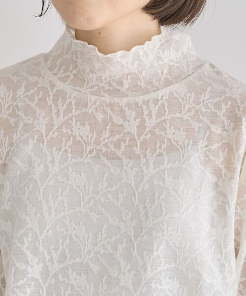 Green　Parks（グリーンパークス）の「レースハイネックプルオーバー（Tシャツ/カットソー・レディース・ブラック/カーキ/アイボリー・FREE）」の13枚目の写真