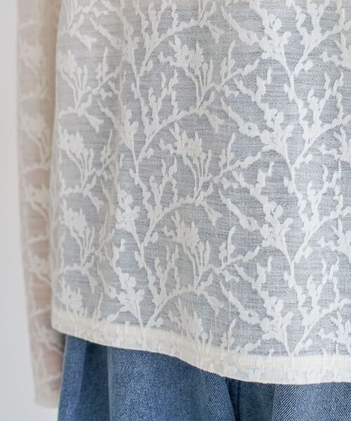 Green　Parks（グリーンパークス）の「レースハイネックプルオーバー（Tシャツ/カットソー・レディース・ブラック/カーキ/アイボリー・FREE）」の15枚目の写真