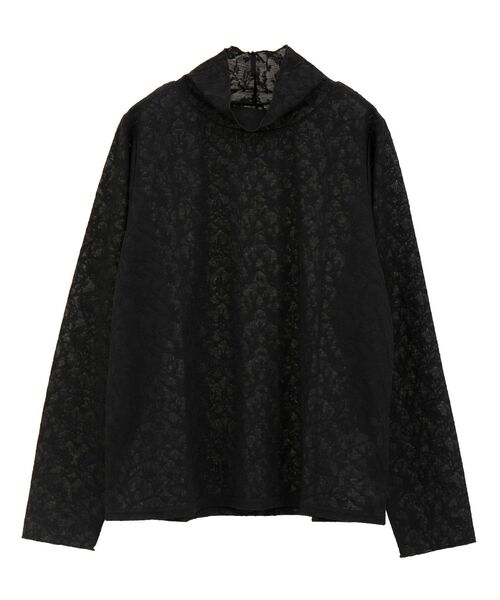 Green　Parks（グリーンパークス）の「レースハイネックプルオーバー（Tシャツ/カットソー・レディース・ブラック/カーキ/アイボリー・FREE）」の18枚目の写真