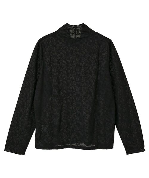 Green　Parks（グリーンパークス）の「レースハイネックプルオーバー（Tシャツ/カットソー・レディース・ブラック/カーキ/アイボリー・FREE）」の19枚目の写真