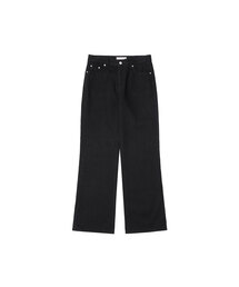 SIJN6074 エッセンシャルブーツカットブラックジーンズ_Black